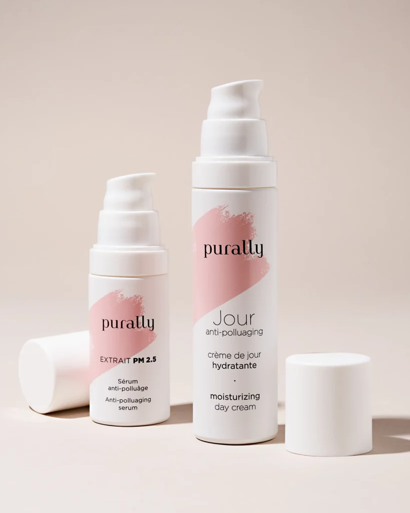 creative still life photography of a cosmetics on the studio pastel background. Photo made for the advertising campaign.